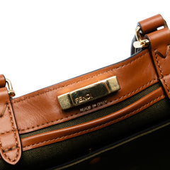 Zucca Embroidered Canvas Peekaboo X Tote