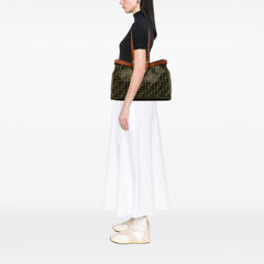 Zucca Embroidered Canvas Peekaboo X Tote