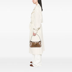 Zucchino Crystal Double Flap Shoulder Bag