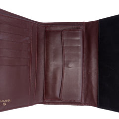 Large CC Quilted Lambskin Flap Wallet