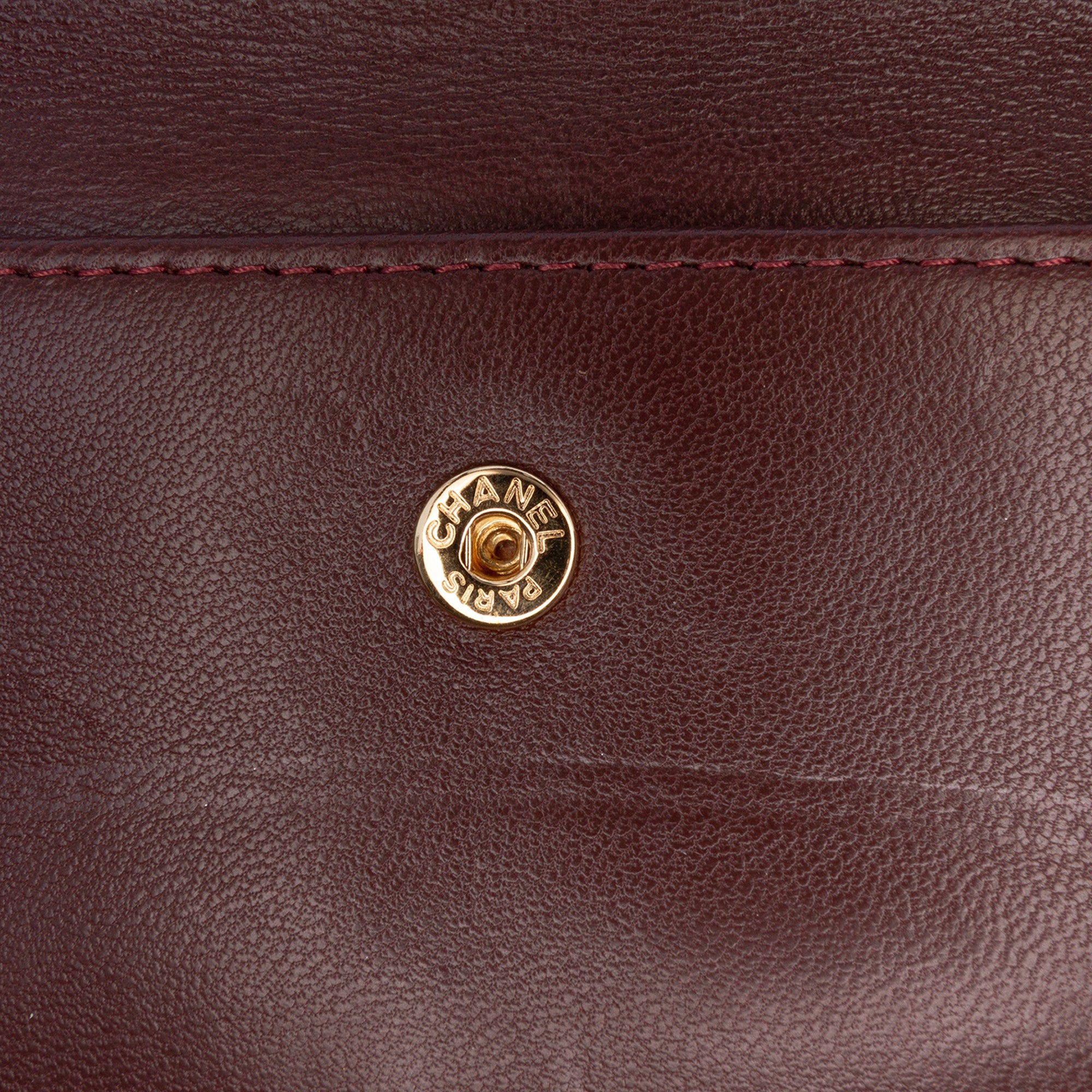 Large CC Quilted Lambskin Flap Wallet