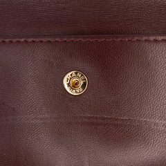 Large CC Quilted Lambskin Flap Wallet