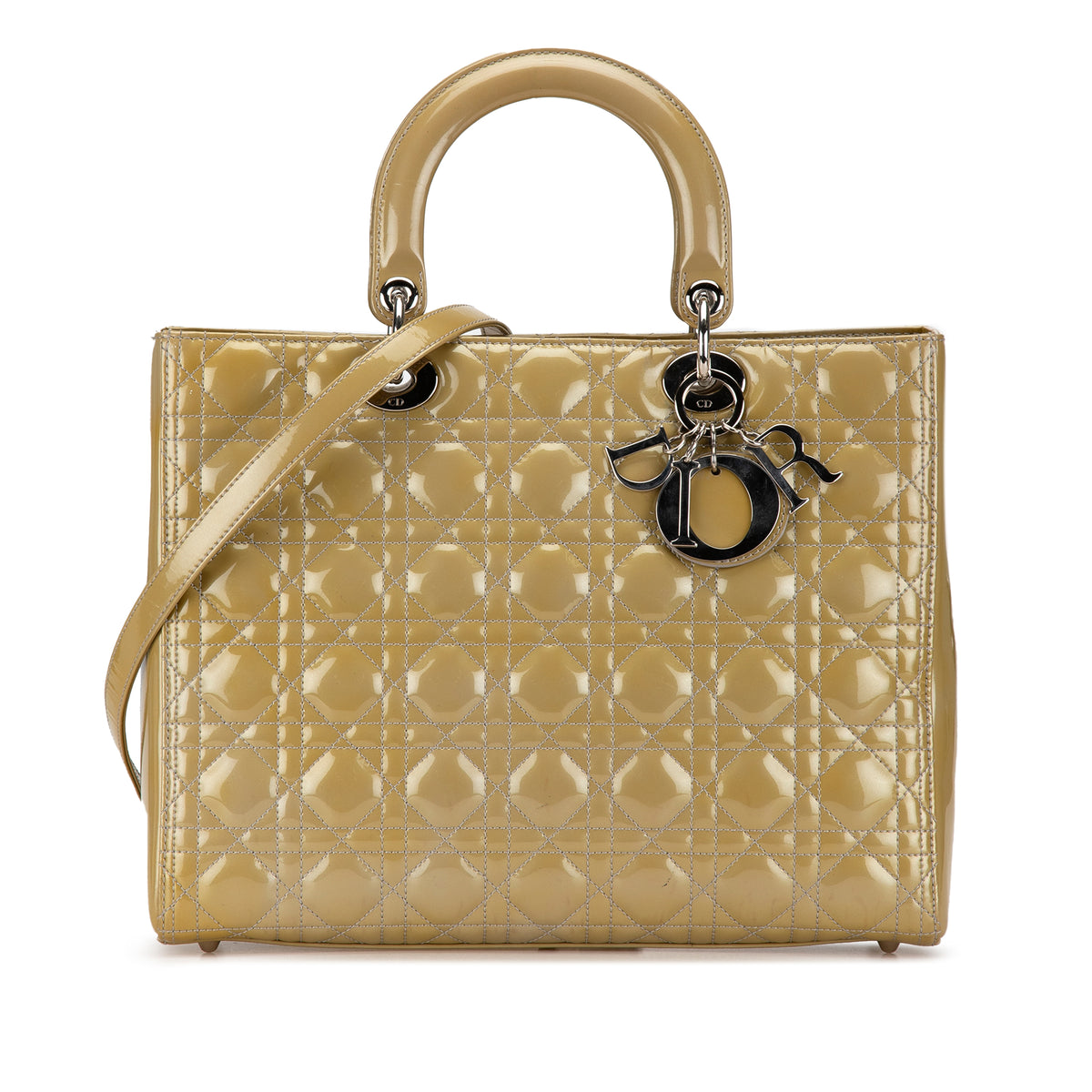 Large Patent Cannage Lady Dior