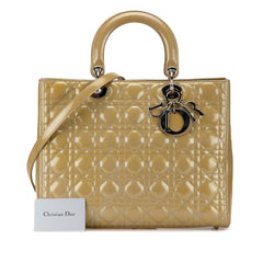 Large Patent Cannage Lady Dior