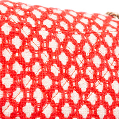 Medium Quilted Tweed Bijoux Chain Double Flap