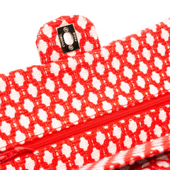 Medium Quilted Tweed Bijoux Chain Double Flap