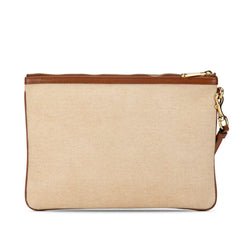 Interlocking G Web Canvas Clutch_2