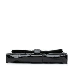 Patent Leather Flap Clutch