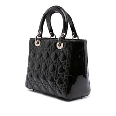 Medium Patent Cannage Lady Dior