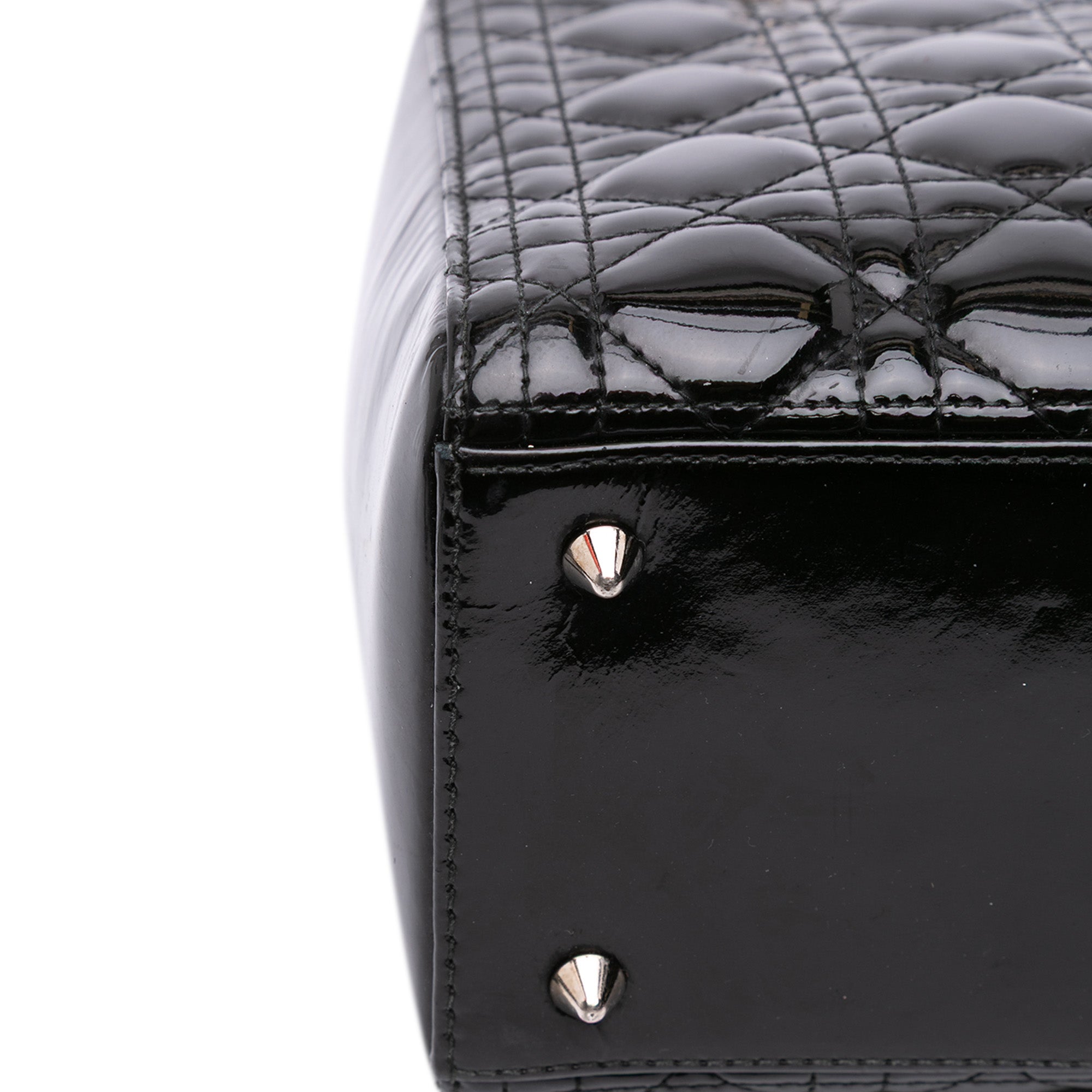 Medium Patent Cannage Lady Dior