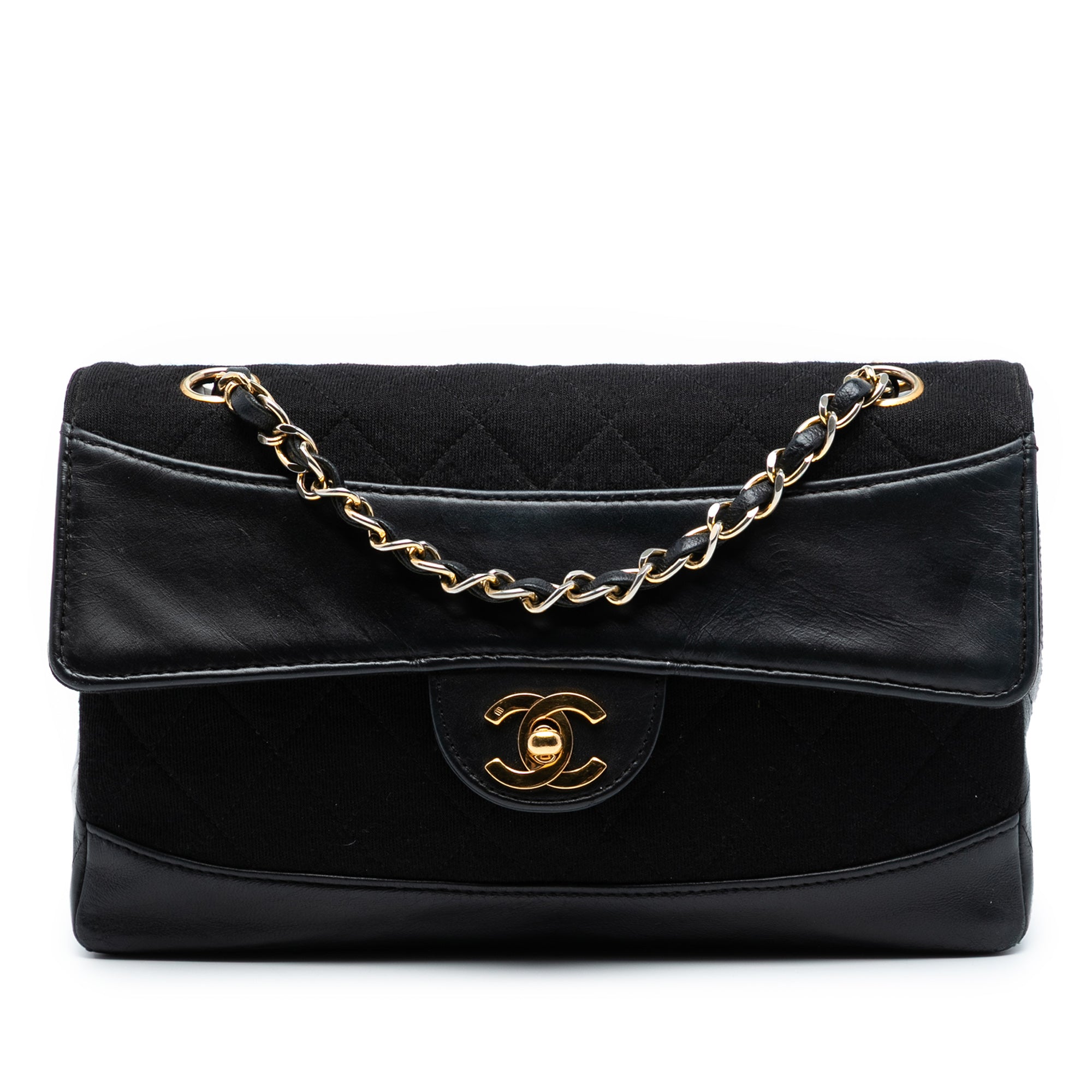 CC Quilted Jersey and Lambskin Flap