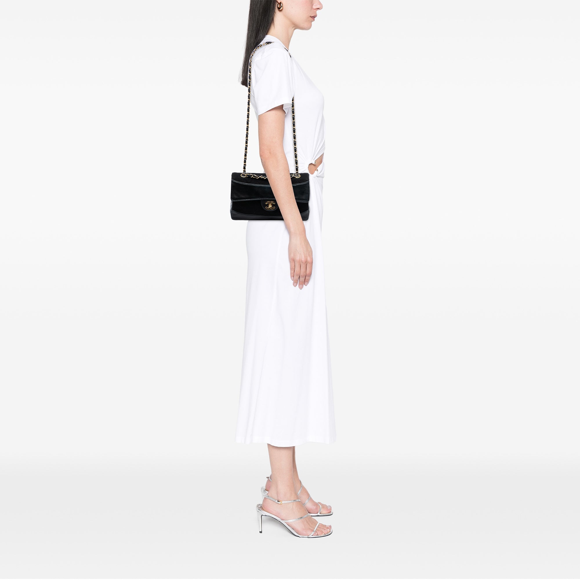 CC Quilted Jersey and Lambskin Flap