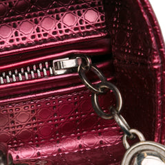 Medium Metallic Patent Microcannage Lady Dior