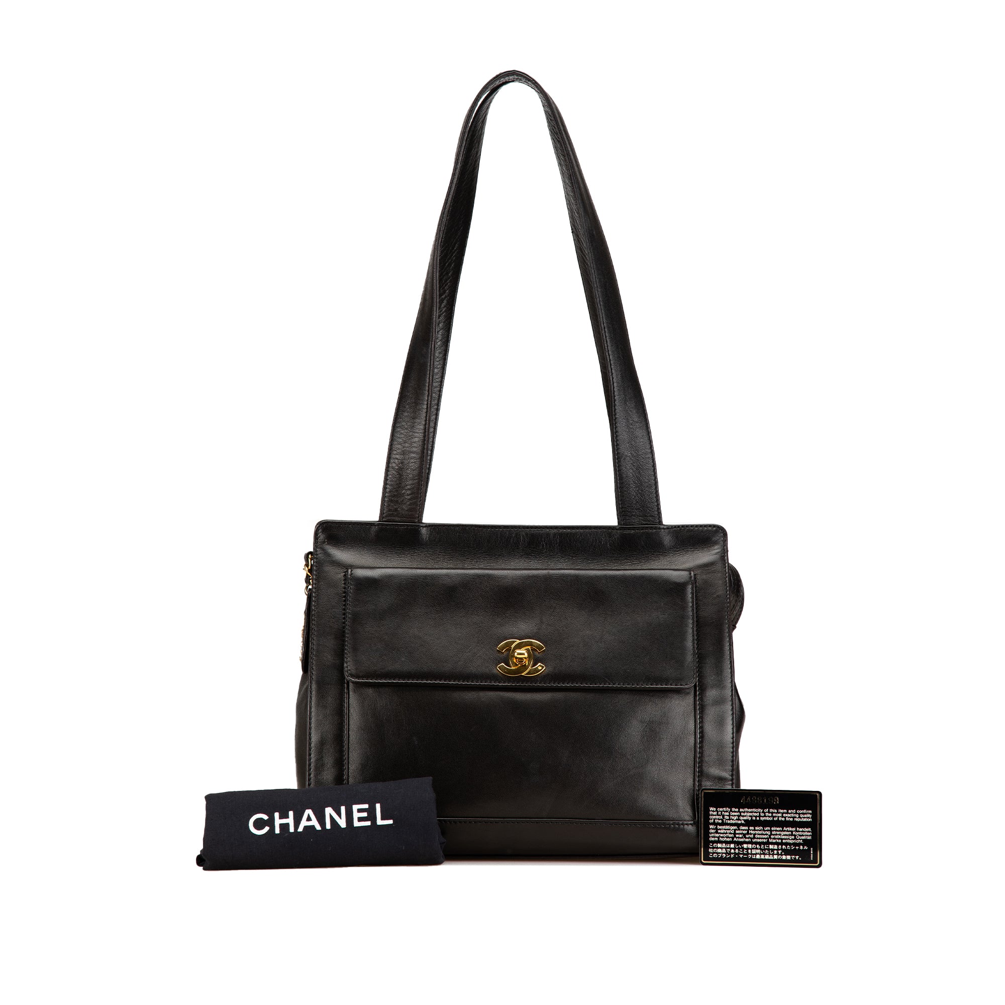 CC Lambskin Front Pocket Tote