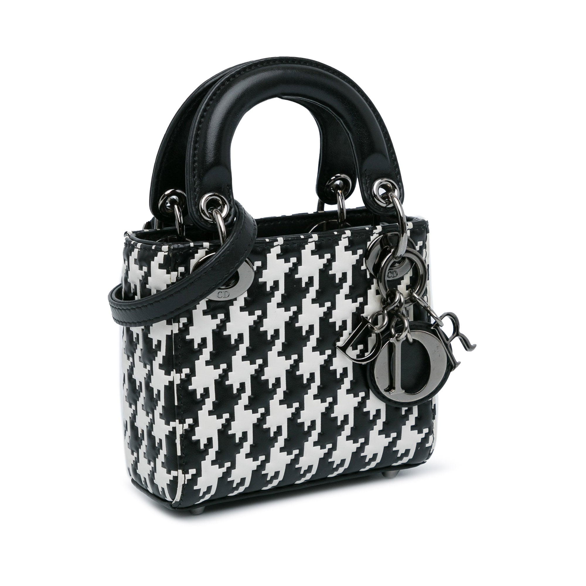 Micro Calfskin Houndstooth Embossed Macro Lady Dior_1