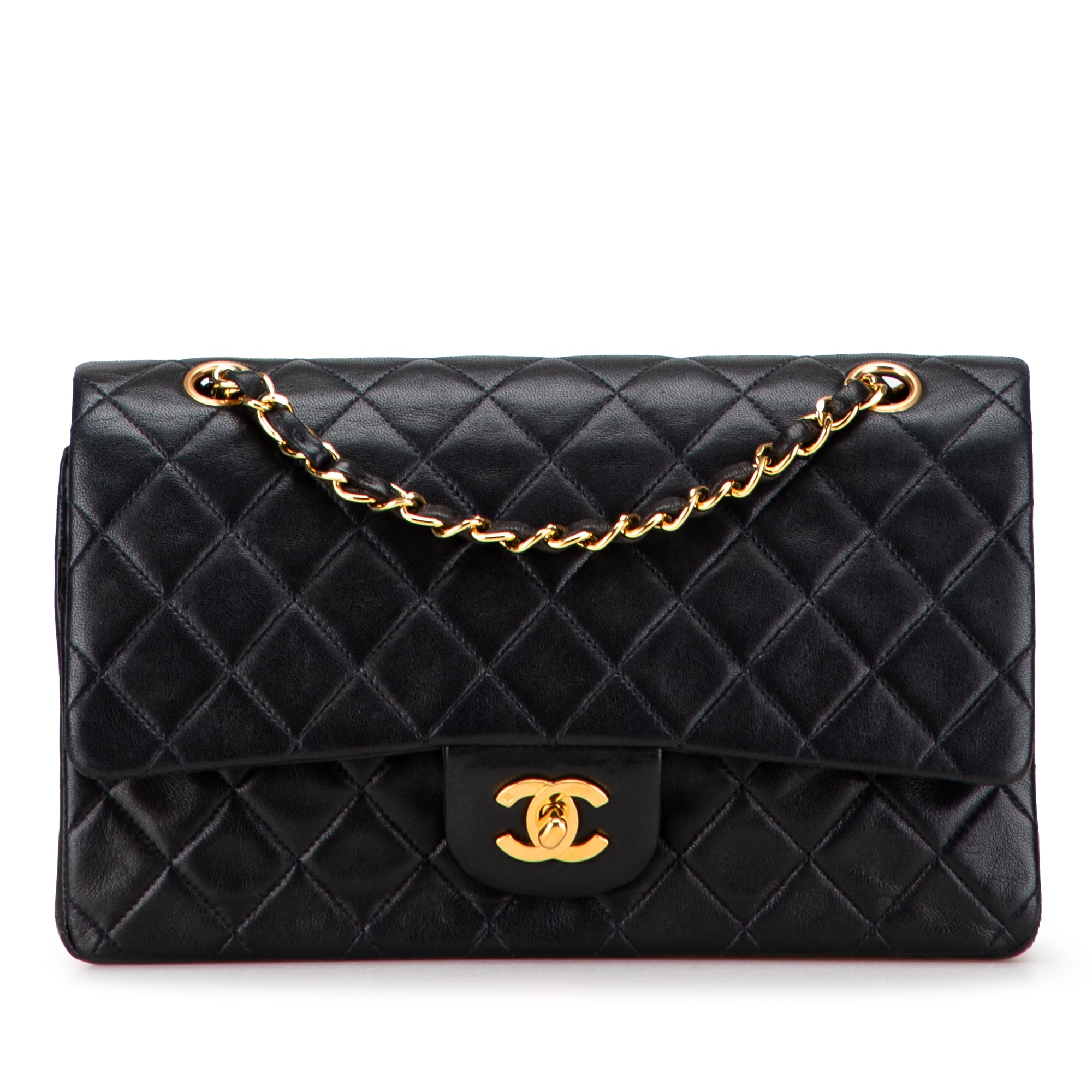 Medium Classic Lambskin Double Flap
