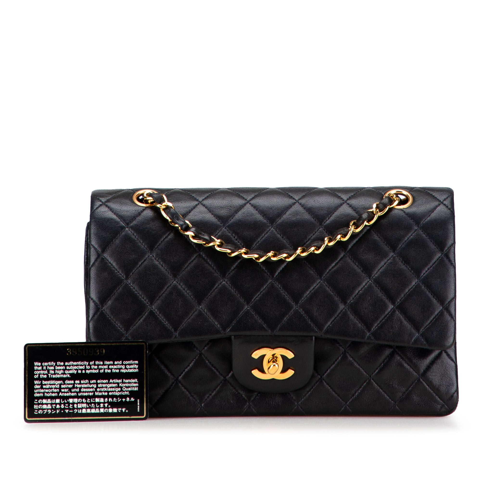 Medium Classic Lambskin Double Flap