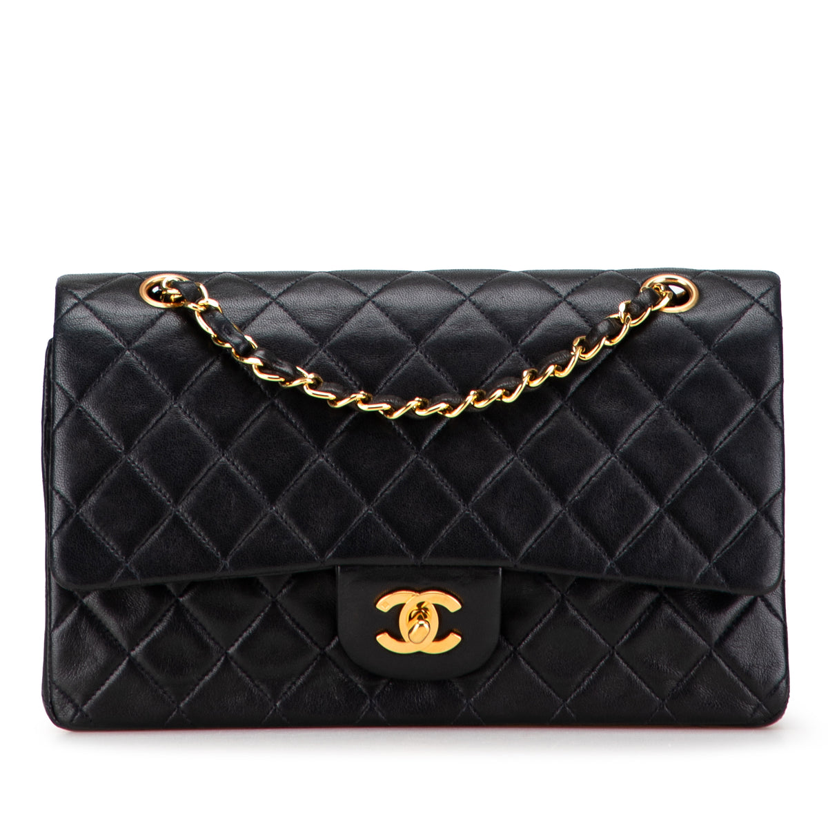 Medium Classic Lambskin Double Flap