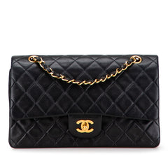 Medium Classic Lambskin Double Flap
