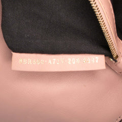Zucca Embossed Leather Baguette Satchel