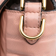 Zucca Embossed Leather Baguette Satchel
