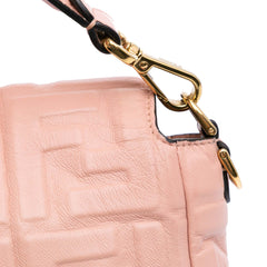 Zucca Embossed Leather Baguette Satchel