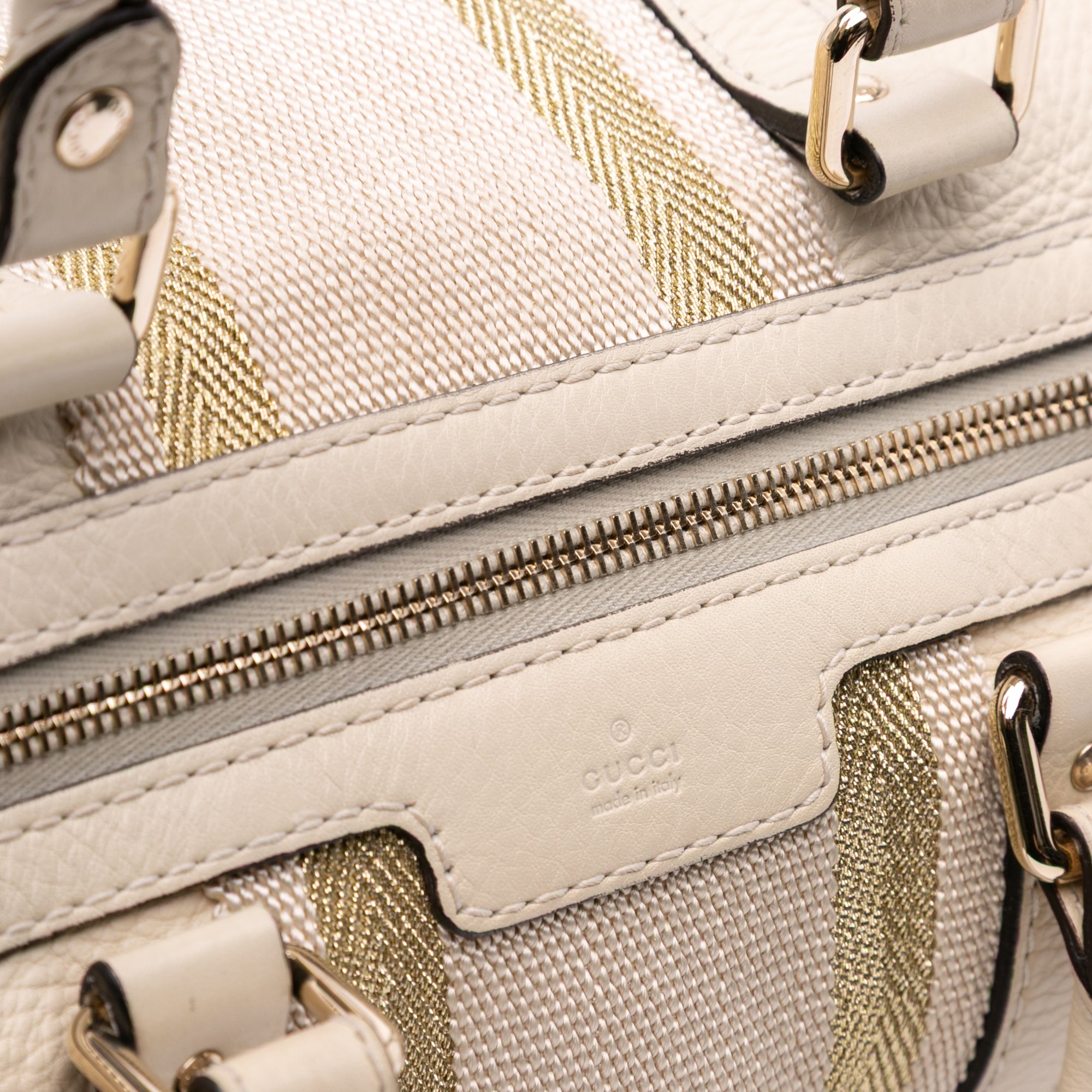Calfskin Web Joy Boston Bag