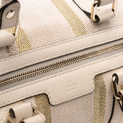 Calfskin Web Joy Boston Bag
