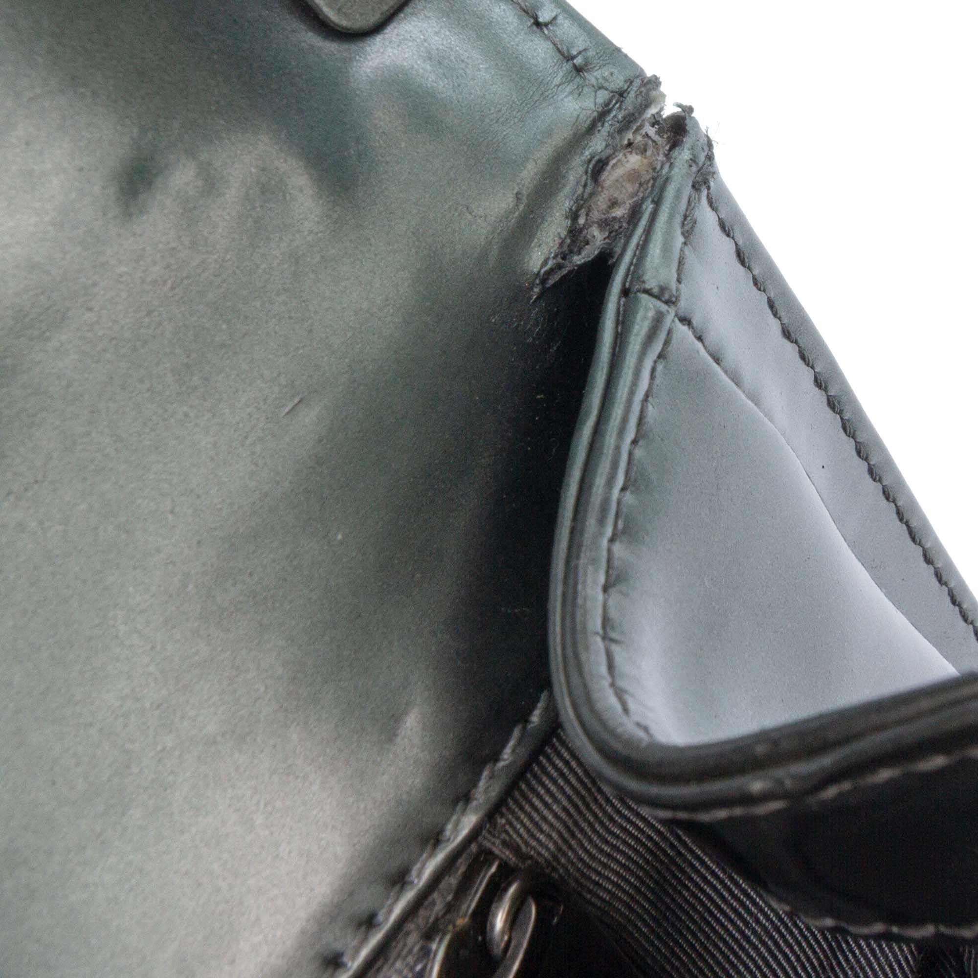 Old Medium Metallic Lambskin Boy Reverso Flap