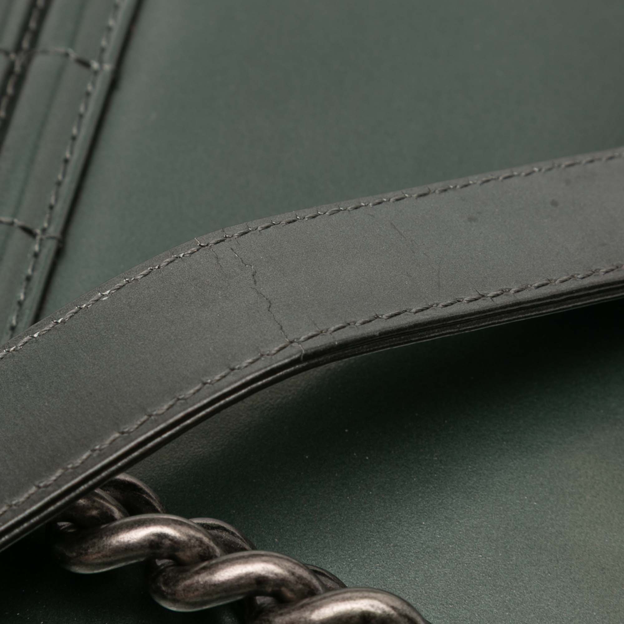 Old Medium Metallic Lambskin Boy Reverso Flap