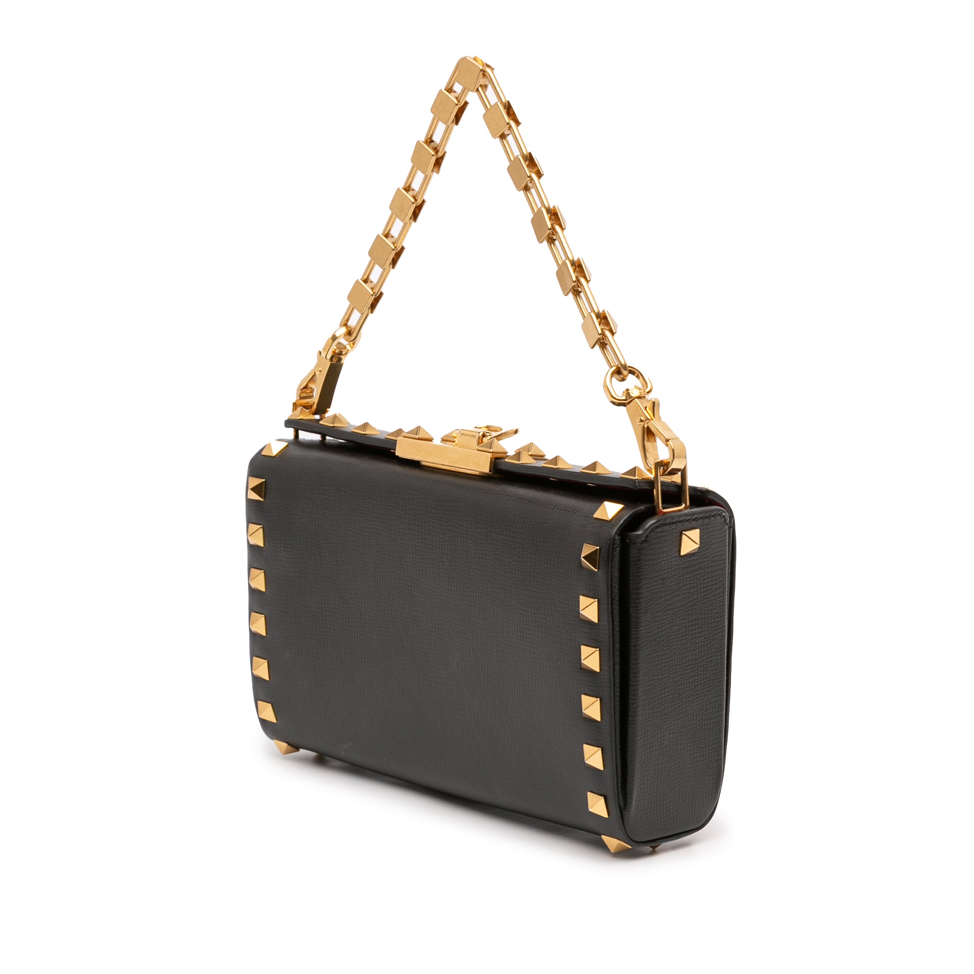 Leather Rockstud Alcove Box Satchel
