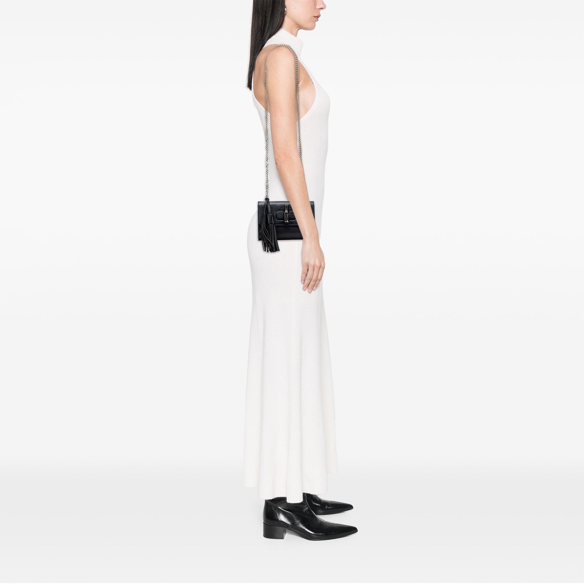 Small Leather Miss Bamboo Crossbody