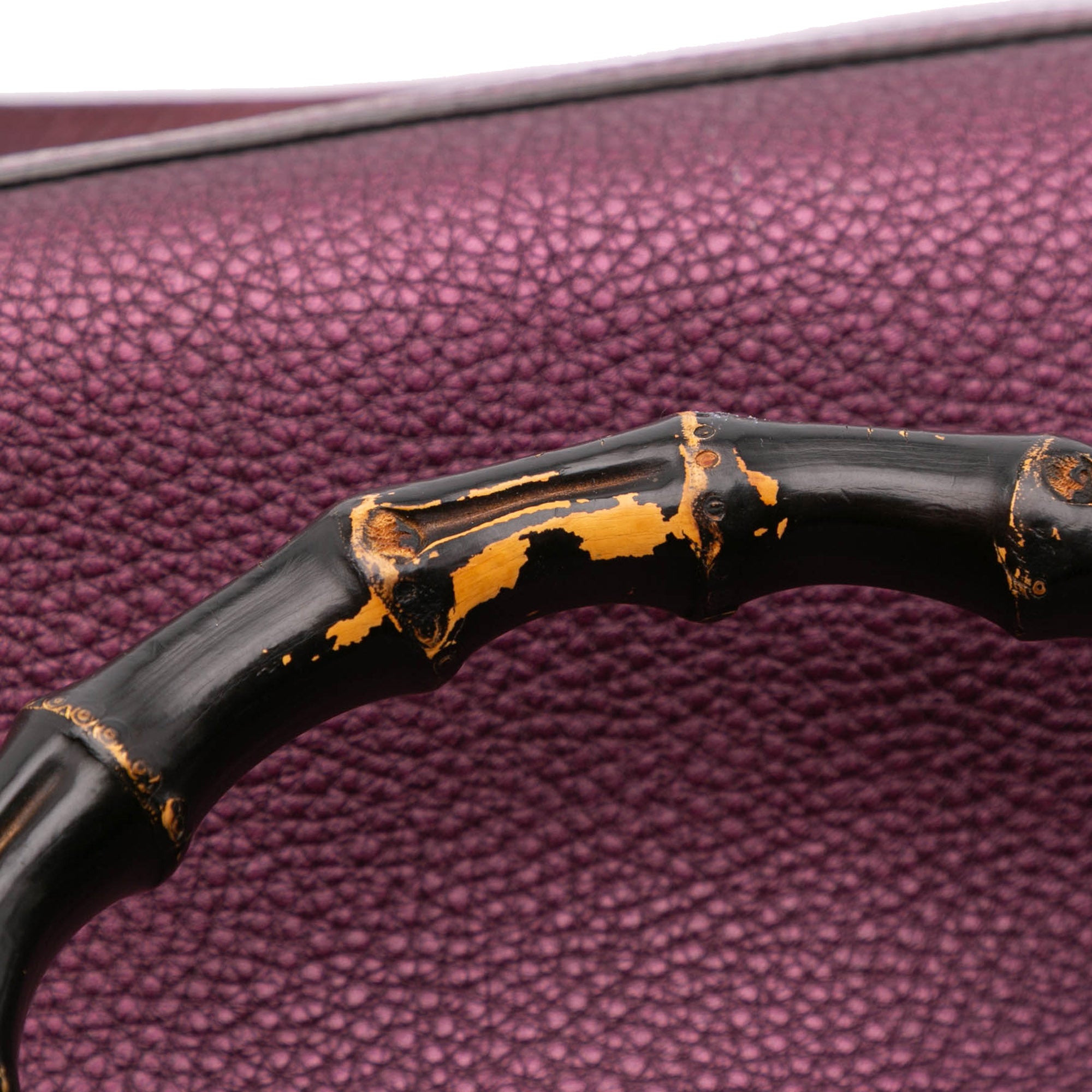 Medium Calfskin Bamboo Shopper Satchel
