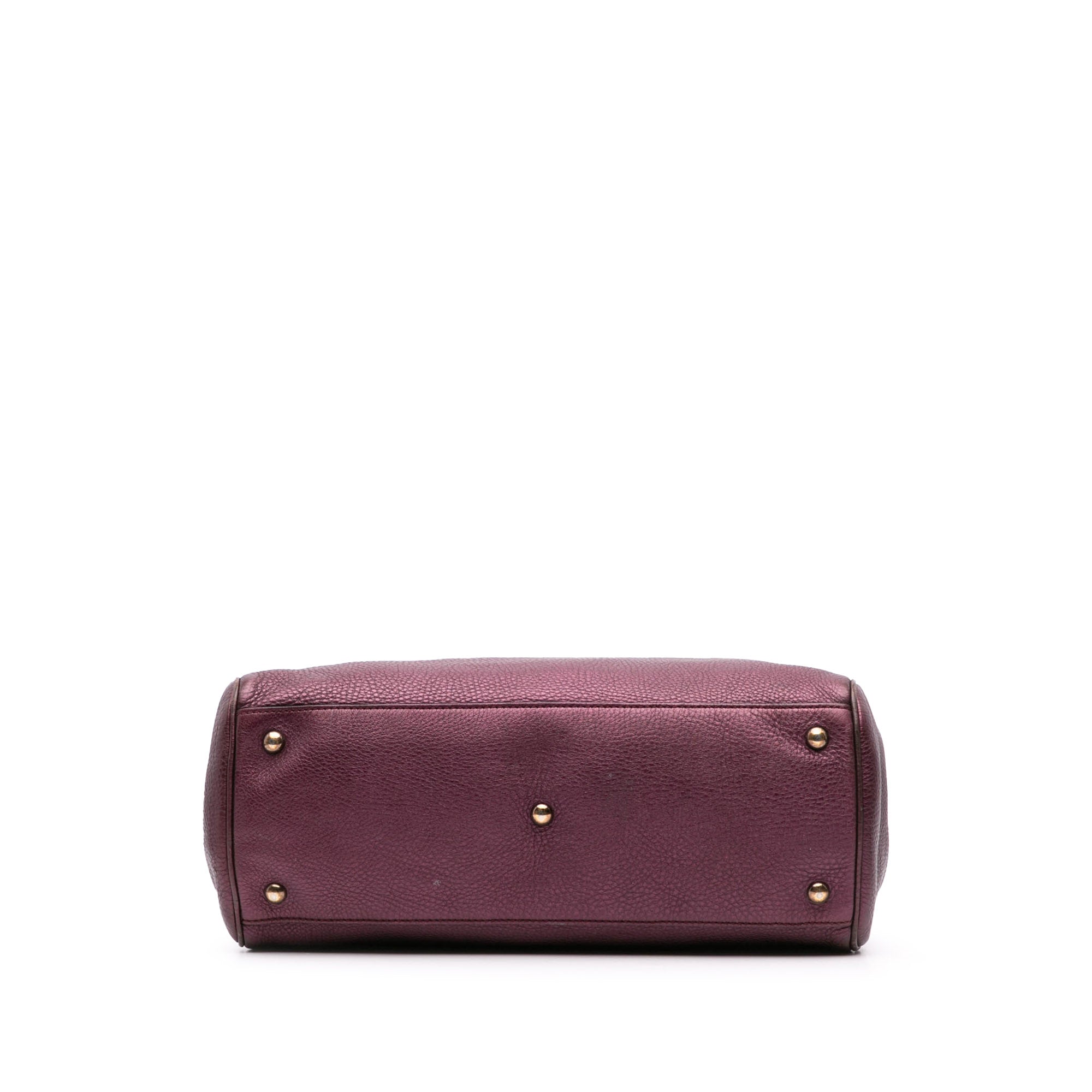 Medium Calfskin Bamboo Shopper Satchel