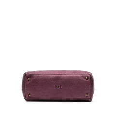 Medium Calfskin Bamboo Shopper Satchel