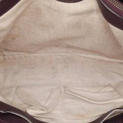 Medium Calfskin Bamboo Shopper Satchel