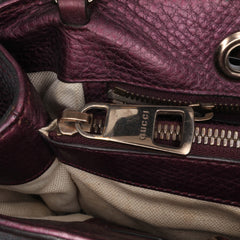Medium Calfskin Bamboo Shopper Satchel