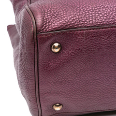 Medium Calfskin Bamboo Shopper Satchel