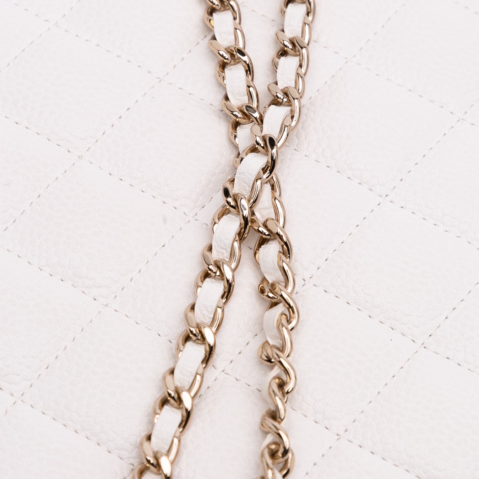 Mini Quilted Caviar Cut Out Evening Tote
