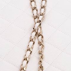 Mini Quilted Caviar Cut Out Evening Tote