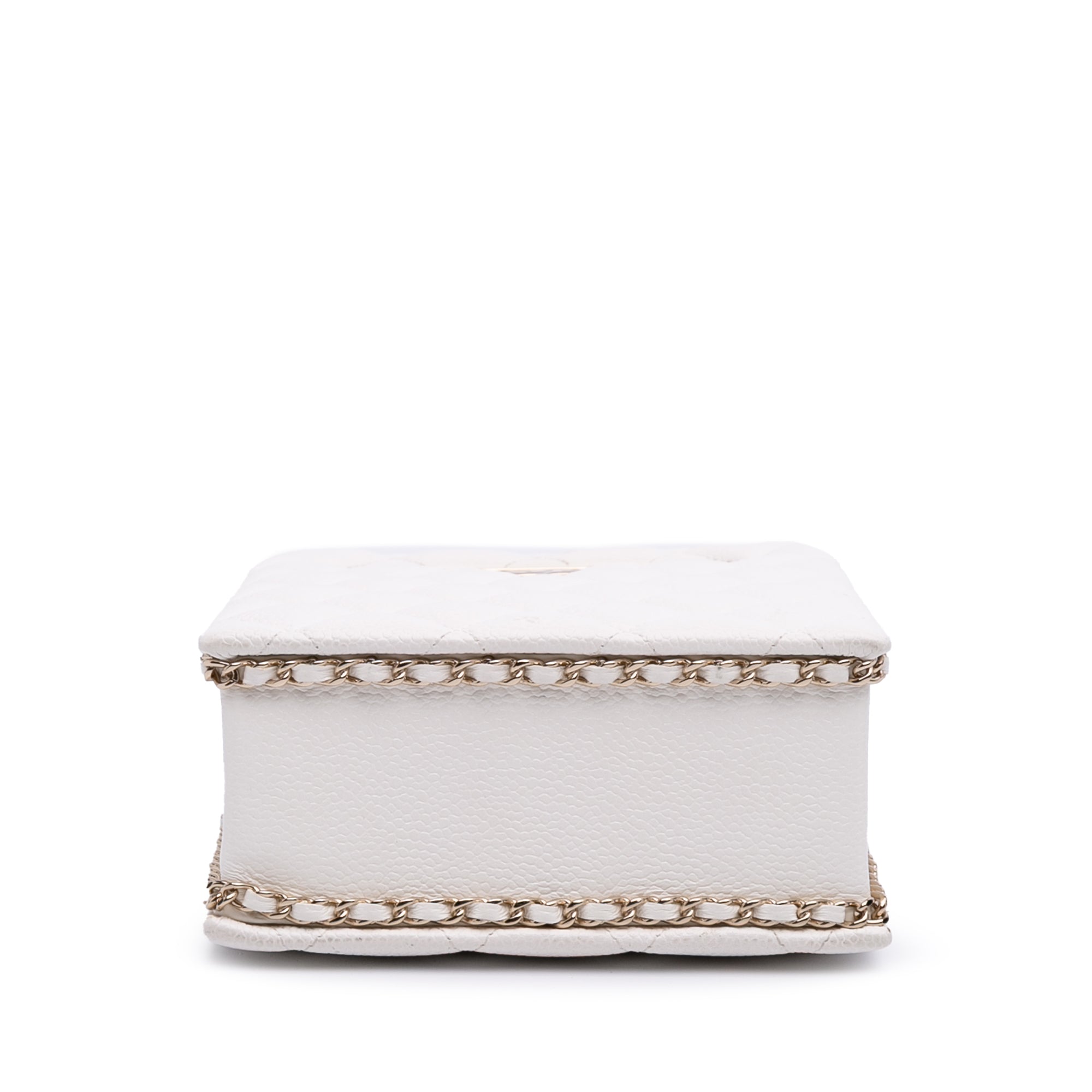 Mini Quilted Caviar Cut Out Evening Tote