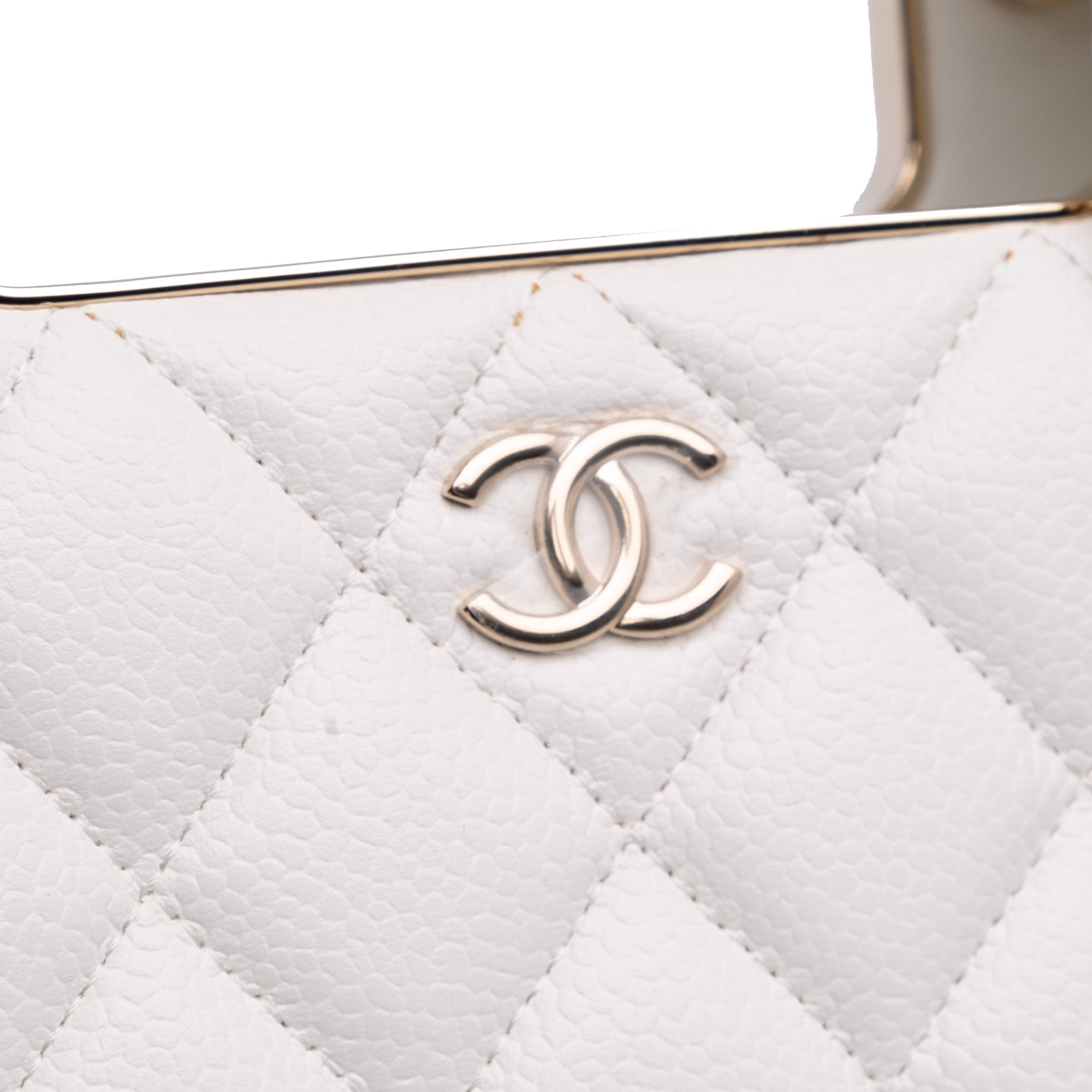 Mini Quilted Caviar Cut Out Evening Tote