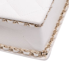 Mini Quilted Caviar Cut Out Evening Tote