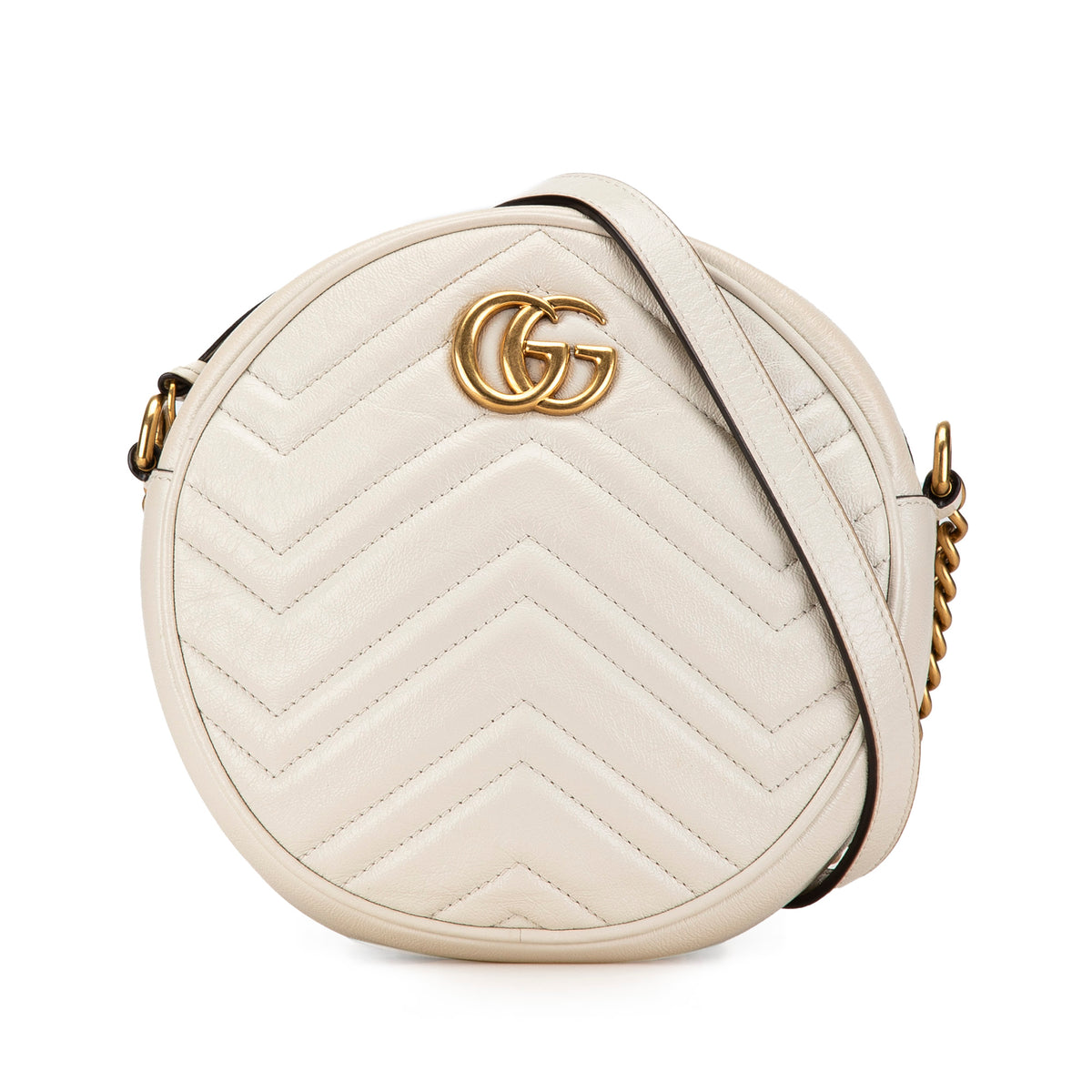 Mini GG Marmont Round Leather Crossbody