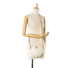 Mini GG Marmont Round Leather Crossbody