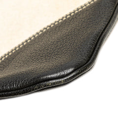 Vitello Trimmed Canvas Canapa Tote