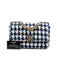 Medium Houndstooth Tweed 19 Flap