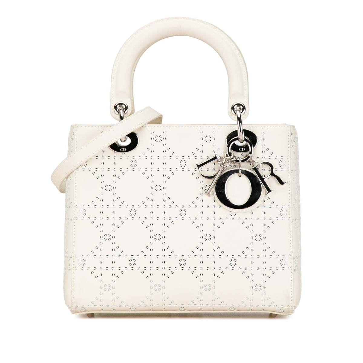 Medium Perforated Calfskin Cannage Lady Dior_0