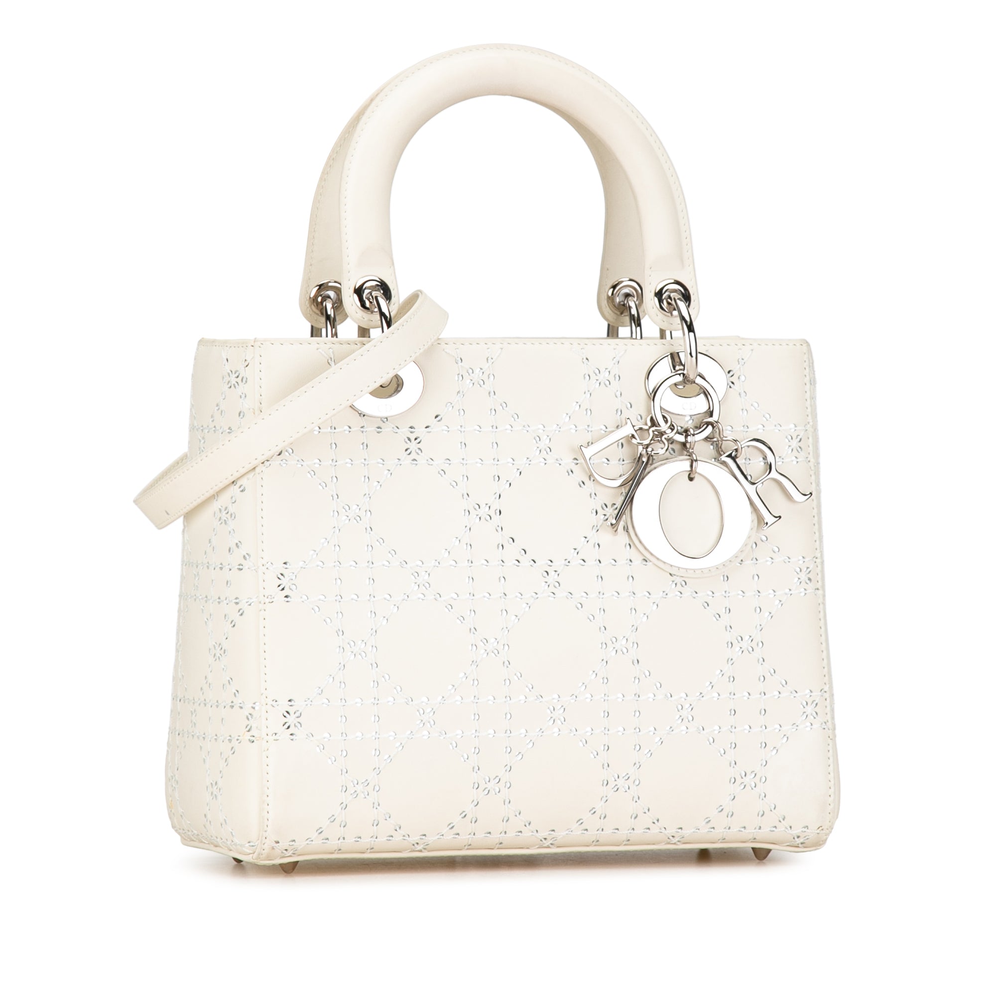 Medium Perforated Calfskin Cannage Lady Dior_1