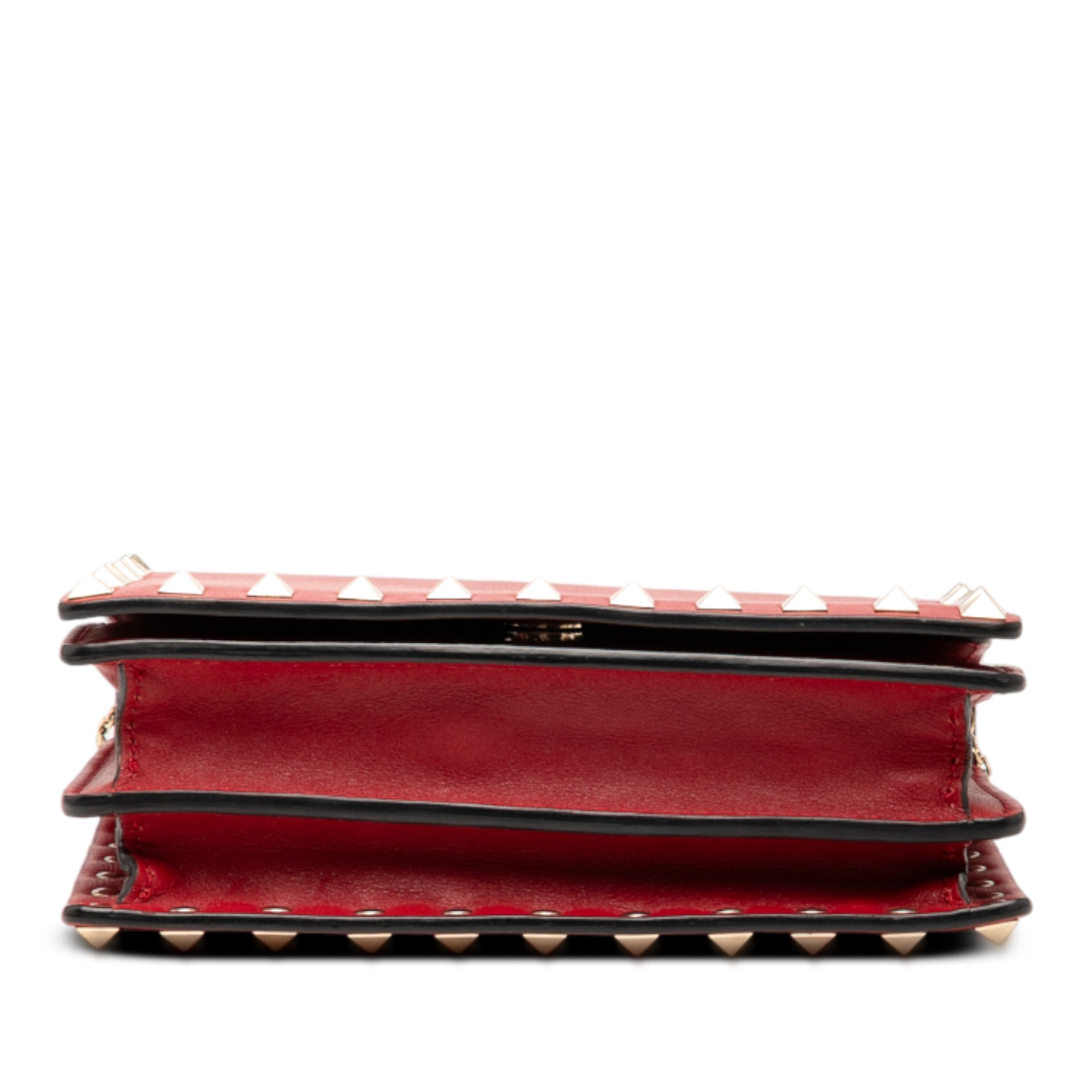 Leather Rockstud Chain Pouch
